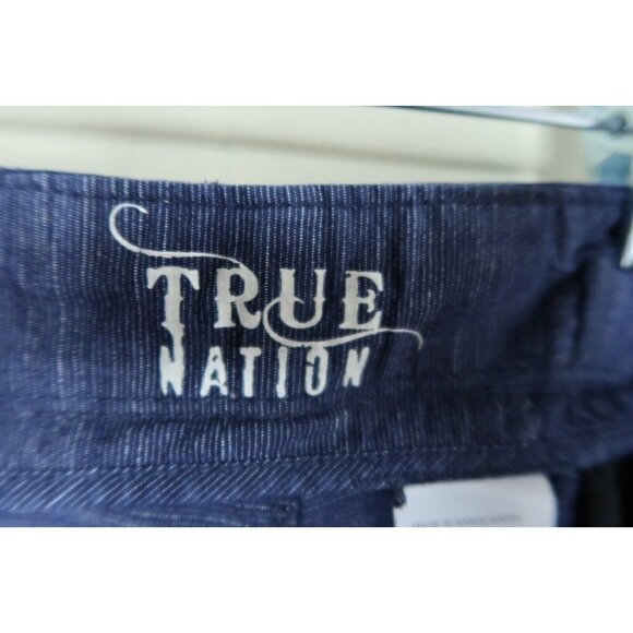 True Nation by DXL Hybrid Shorts Men's 52 Blue Zip Pockets Stretch Cotton Blend - Picture 7 of 9
